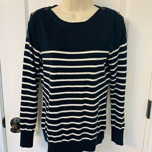 Banana Republic Navy & White Stripe Angora Blend Sweater! ❤️